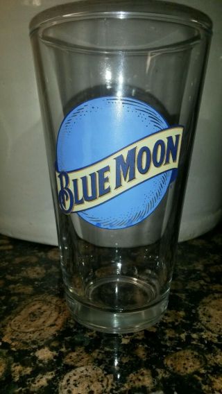 Blue Moon Logo " We Love Houston " 16oz Pint Beer Glass Heart
