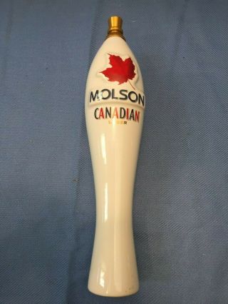 Molson Canadian Beer Tap Handle,  11 Inch Tall,  Round,