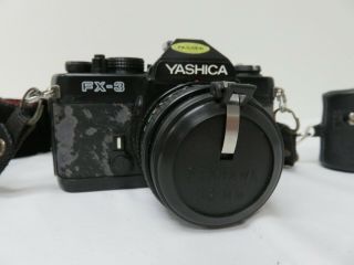 Vintage Yashica Fx - 3 - 35mm Camera W/ 28,  50 & 135 Mm Lens & Argus Tcb 55 Flash