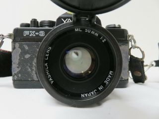 Vintage Yashica FX - 3 - 35mm Camera w/ 28,  50 & 135 mm lens & Argus TCB 55 flash 2