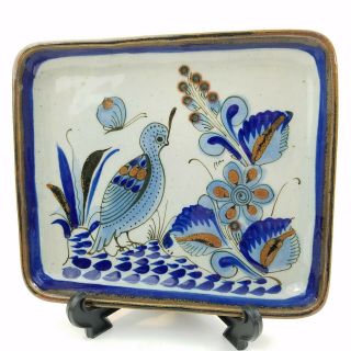 Ken Edwards El Palomar Tonala Bird Butterfly Pottery Serving Platter Tray Mexico