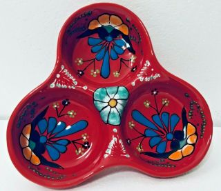 Reserve For IMOD Talavera Chip Dip Mexican Pottery Appetizer Dish Plate Platter 3