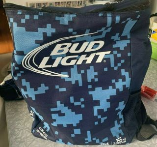 Bud Light Digital Cammo Cooler Backpack Holds 24 Cans