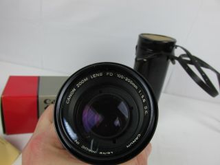 Canon Zoom Lens FD 100 - 200mm 1:5.  6 S.  C.  Camera Lens Vintage Lens 3