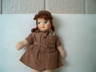 VINTAGE GIRL SCOUT BROWNIE CLOTH DOLL RED HEADED 2