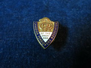 Orig Ww1 Lapel Badge " Cpa - Canadian Pensioners Asso Of The Great War " 188