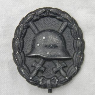 Germany Ww1 Era German " Stahlhelm " Black Wound Badge;