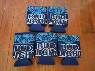Bud Light 12 Oz Can Koozie Koozies - Set Of 5 -