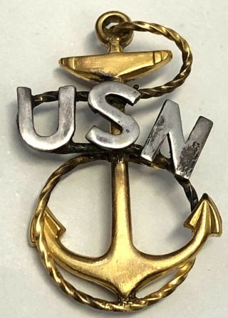 Scarce Us Navy Petty Officer Hat Badge Pin Ww1 Wwi