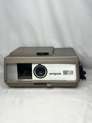 Vintage Argus A538 Slide Projector W/ Power Cord & Bulb