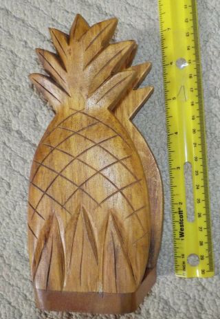 Vintage Hawaiian Koa Wood Pineapple Napkin Holder.  Hawaii