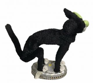 Vintage Gemmy Halloween Scrawny Black Alley Cat Fraidy Cat Dances & Sings 3