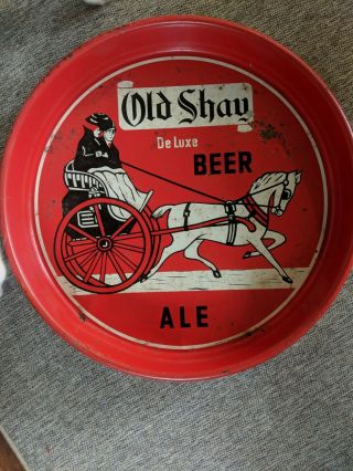 Vintage Old Shay Metal Beer Tray 13 "