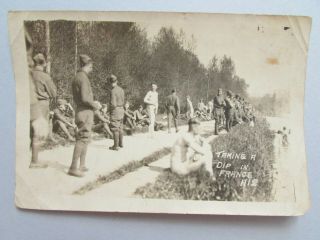 Wwi Photo Naked Doughboys " Taking A Dip In France " Skinny Dipping