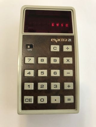 Vintage Exactra 21 Ex21 Calculator Ti Texas Instruments Clicky Keypad