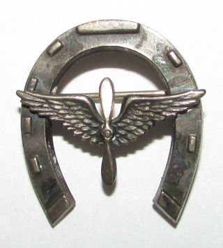 Sterling Ww1 United States Air Service Pilots Sweet Heart Pin