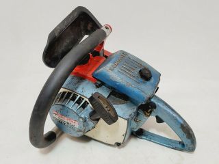 Vintage Homelite Xl Automatic Chainsaw,  Blue And Red