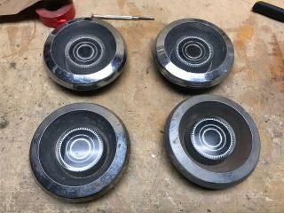 Vintage Ford Mustang Galaxie Fairlane Hubcaps Wire Wheel Covers Center Emblems