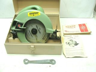 Vintage Porter Cable Rockwell Delta Model 75 Circular Saw 7 - 1/4 Saw Blade W/case