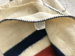 Vintage Stripe Camp Blanket - Cutter - Blue Red Green - Made In USA 2