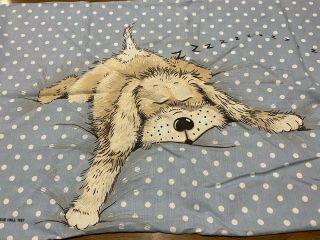 Sue Ball Sleeping Puppy Dog Blue Vintage Standard Pillowcase The Bibb Co Company