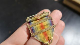 WWI US Army Victory Medal 2 Medal Bars and Dog Tag 53rd Pioneer Infantry Co G 3