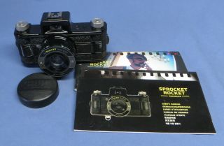 Vintage Sprocket Rocket 35mm Panoramic Lomography Film Camera W/manuals Exc