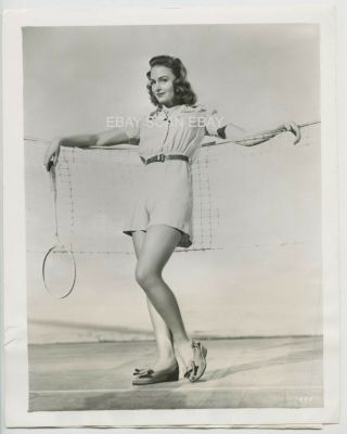 Donna Reed Sexy Leggy Vintage Portrait Photo Tennis