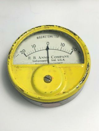 VINTAGE R.  B.  ANNIS Co.  Magnetic Equipment Magnetometer - 20 to,  20 2