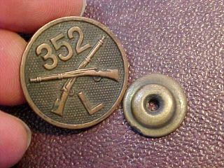Wwi Us 352nd Infantry Regiment Co.  L Collar Disk