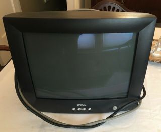 Vintage Dell E773c 16 " Color Gaming Monitor Black Case Crt Screen Vga Connection