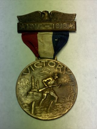 Wwi Us Military World War Victory Medal - 1917 - 1919