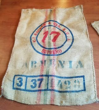 Burlap Sack,  Large 28 X 37 Inch,  Heavyduty Coffee Bean Bag Product Of Colombia