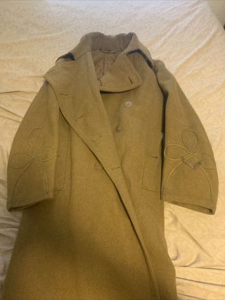 Ww1 Us Army Wool Trench Coat Overcoat Officer’s M1907 Size Xl 42
