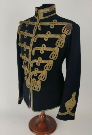 Pre Ww1 Wwi British Army Hussars Black & Gold Tunic Named Dated 1911