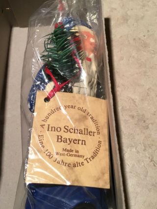Vtg Ino Schaller Paper Mache Belsnickle Santa West Germany 7” 1978 - Fundraiser