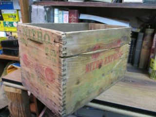 Remington Nitro Express Shotgun Shell Wood Wooden Crate Box Shot 12 Gauge Empty