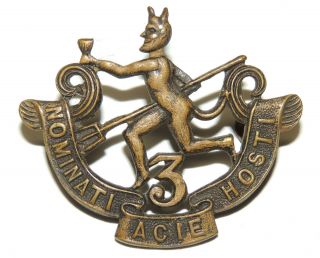 Ww1 Canadian 144th Cef Cap Badge Winnipeg Rifles Little Black Devils Tiptaft