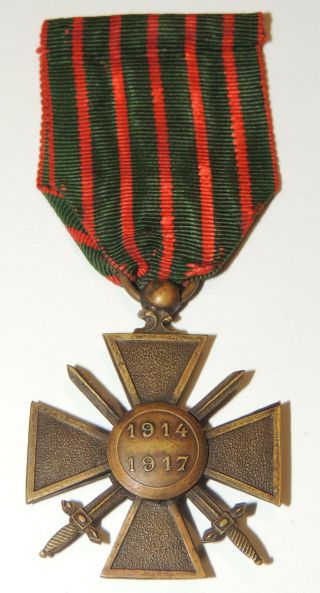 Ww1 World War 1 Allied French France Wwi Croix De Guerre Cross Of War 1914 1917