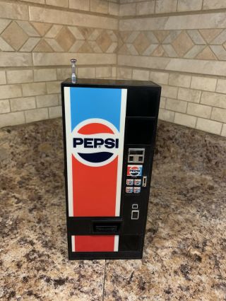 Vintage Pepsi Vending Machine Am/fm Radio,  Soda,  Mountain Dew,  Diet Pepsi.