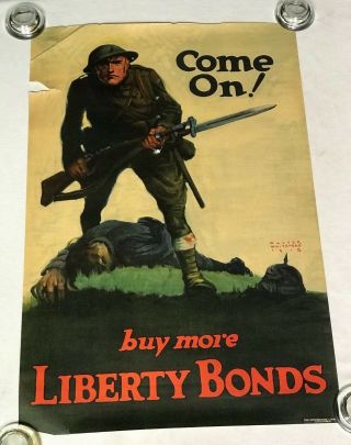 Wwi Us Liberty War Bond Poster