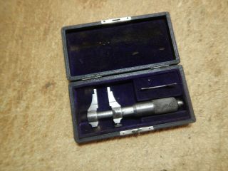 Vintage Brown And Sharpe No.  250 Caliper Micrometer W/ Case Machinist Tool