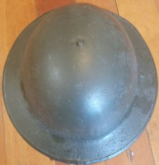 World War 1 Steel Helmet With Chinstrap Doughboy/ Brodie Style