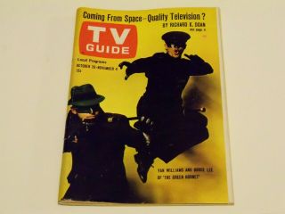Vintage 1966 Tv Guide The Green Hornet,  Bruce Lee,  Van Williams Cover,  W/ Envelope