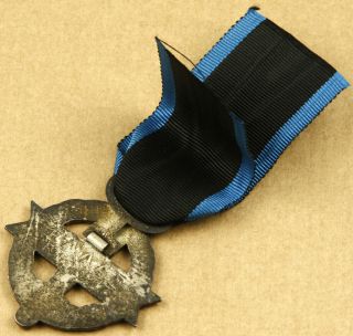Greece 1916 - 1917 WWI Silver War Cross Medal 45x49mm 2