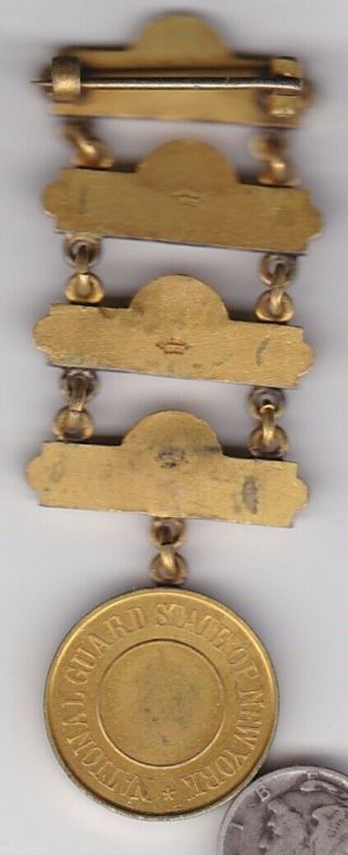 WWI era York National Guard MARKSMAN Medal with 4 Bars each Hallmkd 2