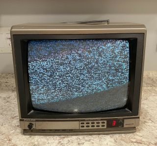 Vintage Philco Tv Television Modern Swag Retro 1980s Wood Grain C3325awa Wood