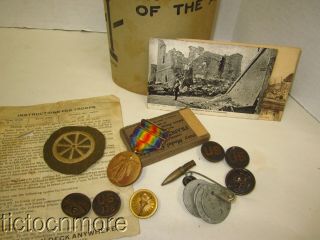 Wwi Us 336th Na Infantry Dog Tags Insignia Victory Medal Wallys Cartoons Named
