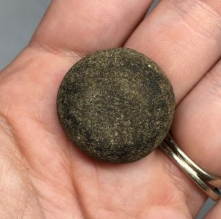 Ancient Native American Round Stone Game Piece