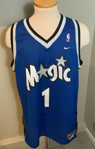 Orlando Magic Vintage Tracy Mcgrady 1 Nike Team Nba Jersey Blue Size L Large